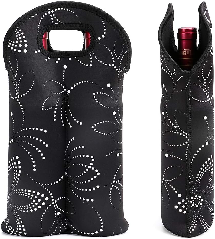 Premium Insulated Dual-Bottle Wine Carrier - Stylish & Durable Wine Tote for Travel & Storage