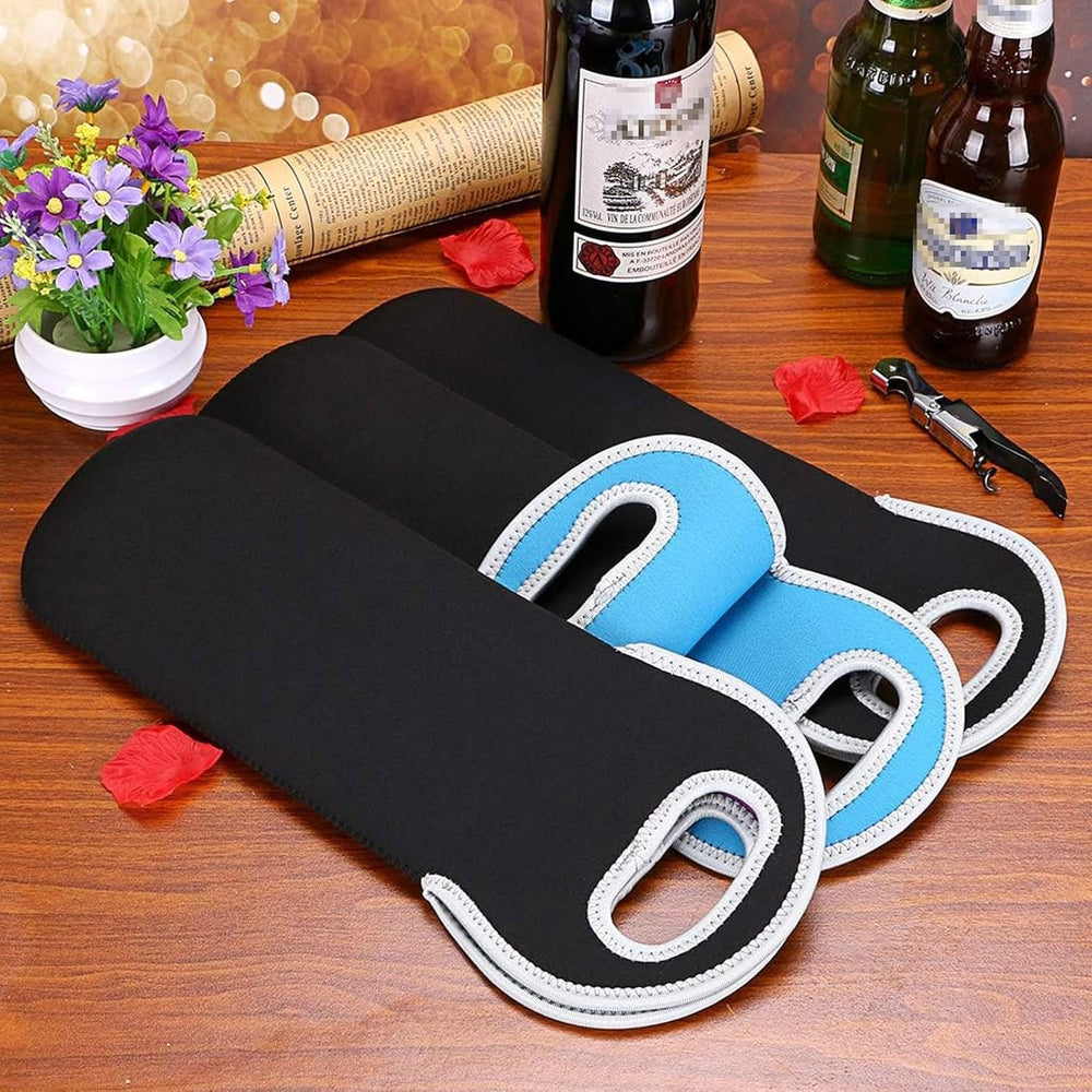 Premium Insulated Dual-Bottle Wine Carrier - Stylish & Durable Wine Tote for Travel & Storage
