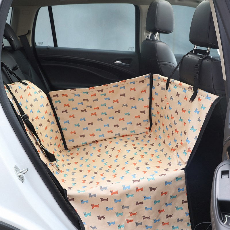 Waterproof Dog Car Seat – 60×55×35cm, Nylon Straps & Backseat Protector