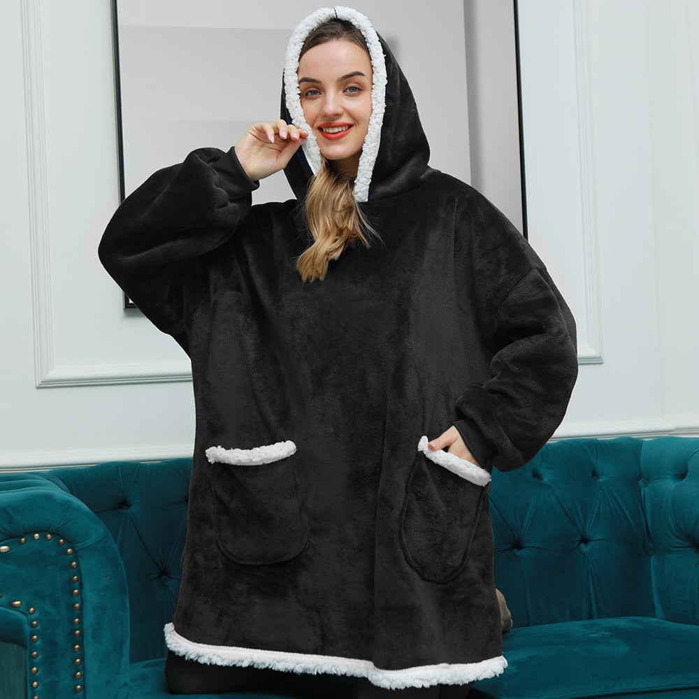 Cozy Hoodie Blanket Combo | Soft, Warm, and Versatile Wearable Blanket for Ultimate Comfort