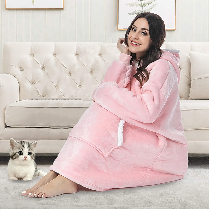 Cozy Hoodie Blanket Combo | Soft, Warm, and Versatile Wearable Blanket for Ultimate Comfort