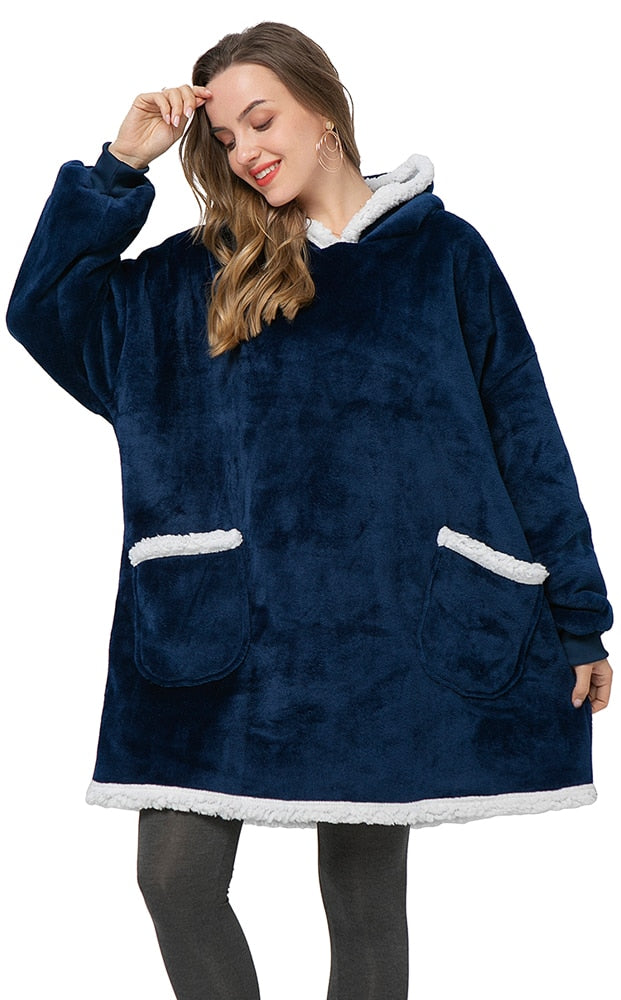 Cozy Hoodie Blanket Combo | Soft, Warm, and Versatile Wearable Blanket for Ultimate Comfort