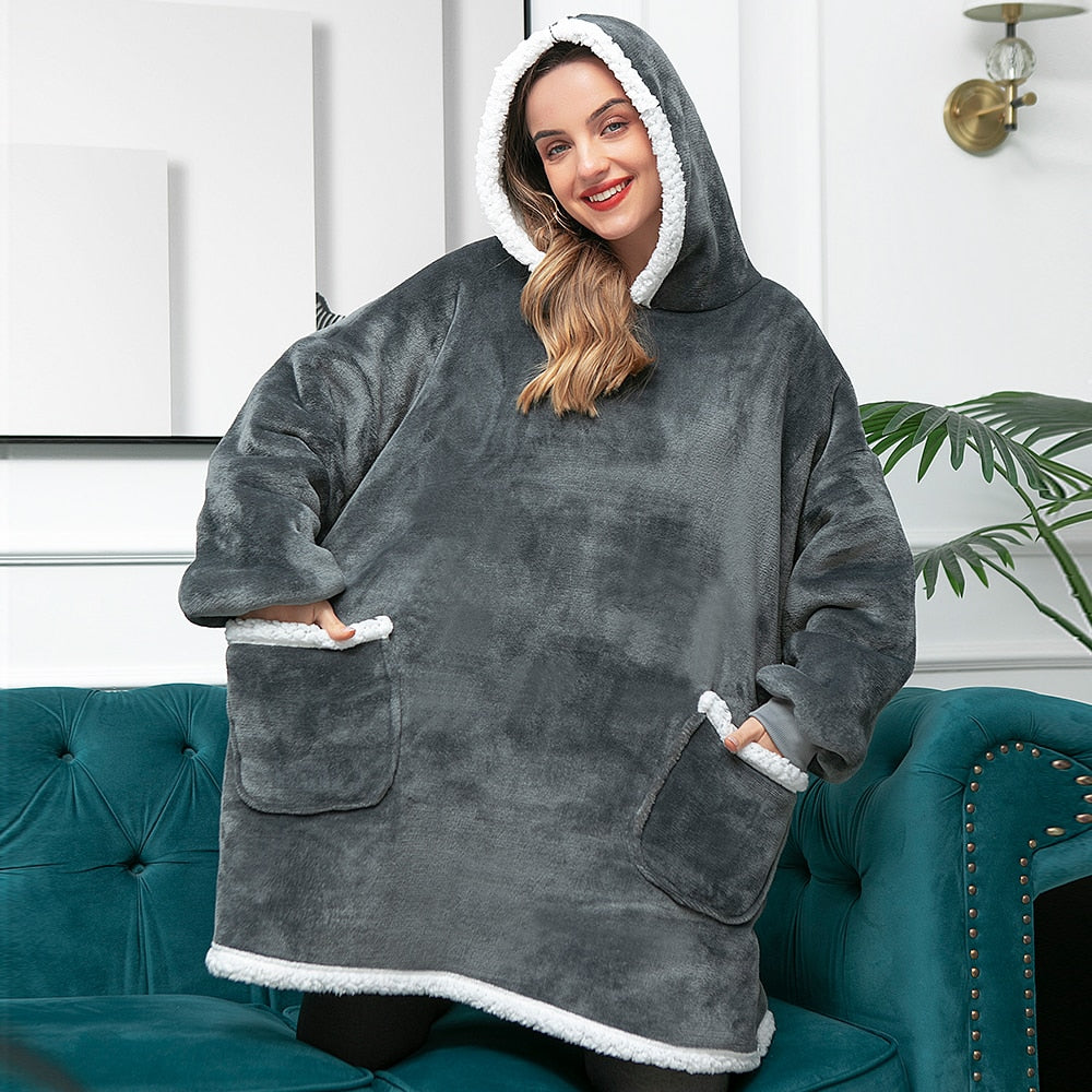 Cozy Hoodie Blanket Combo | Soft, Warm, and Versatile Wearable Blanket for Ultimate Comfort