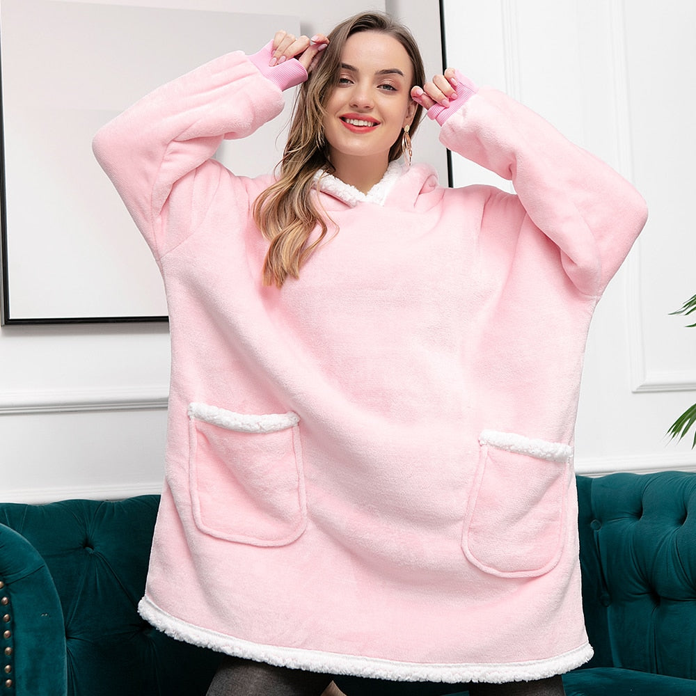 Cozy Hoodie Blanket Combo | Soft, Warm, and Versatile Wearable Blanket for Ultimate Comfort