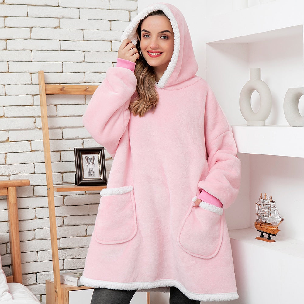 Cozy Hoodie Blanket Combo | Soft, Warm, and Versatile Wearable Blanket for Ultimate Comfort