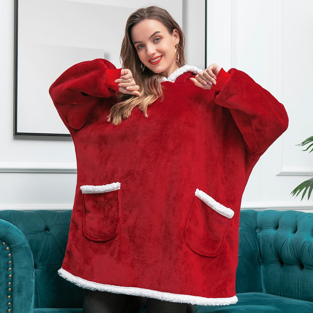 Cozy Hoodie Blanket Combo | Soft, Warm, and Versatile Wearable Blanket for Ultimate Comfort