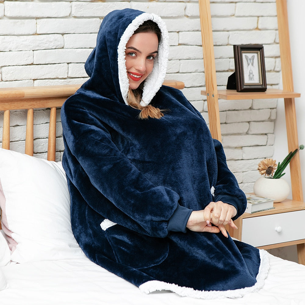 Cozy Hoodie Blanket Combo | Soft, Warm, and Versatile Wearable Blanket for Ultimate Comfort