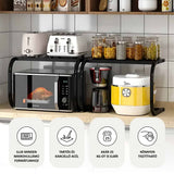 Countertop Kitchen Shelf Rack – 2-Tier, Holds 25kg & No-Drill Setup