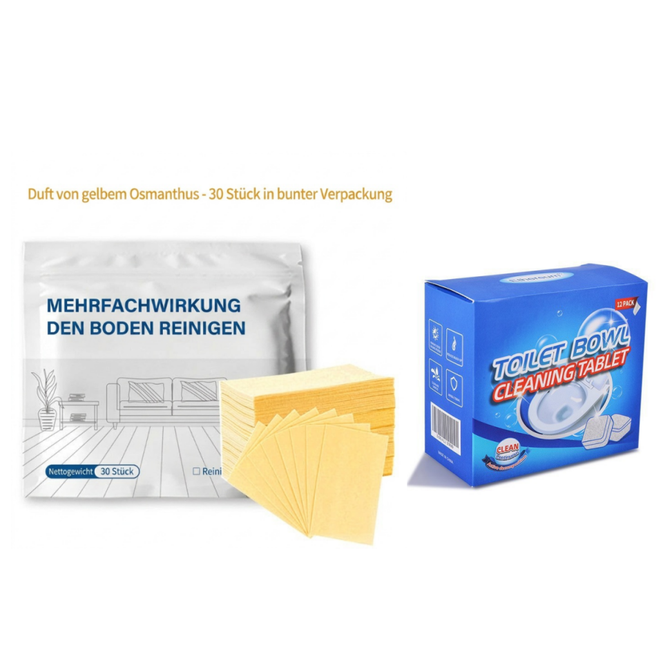 Concentrated Floor Cleaning Tablets – 30-Pack, 5 Colors & Multi-Surface