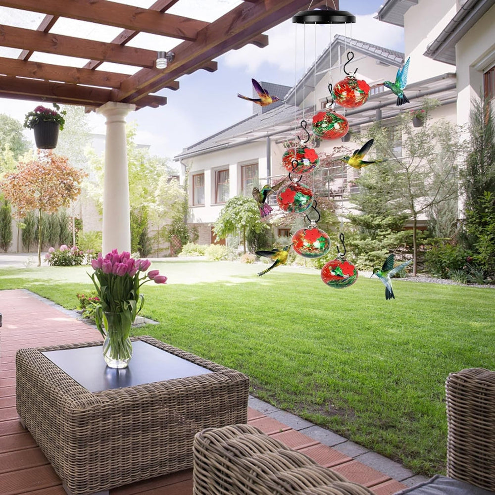 Hummingbird Feeder Wind Chime – Garden Decor, Easy-Hang & Multi-Port Design