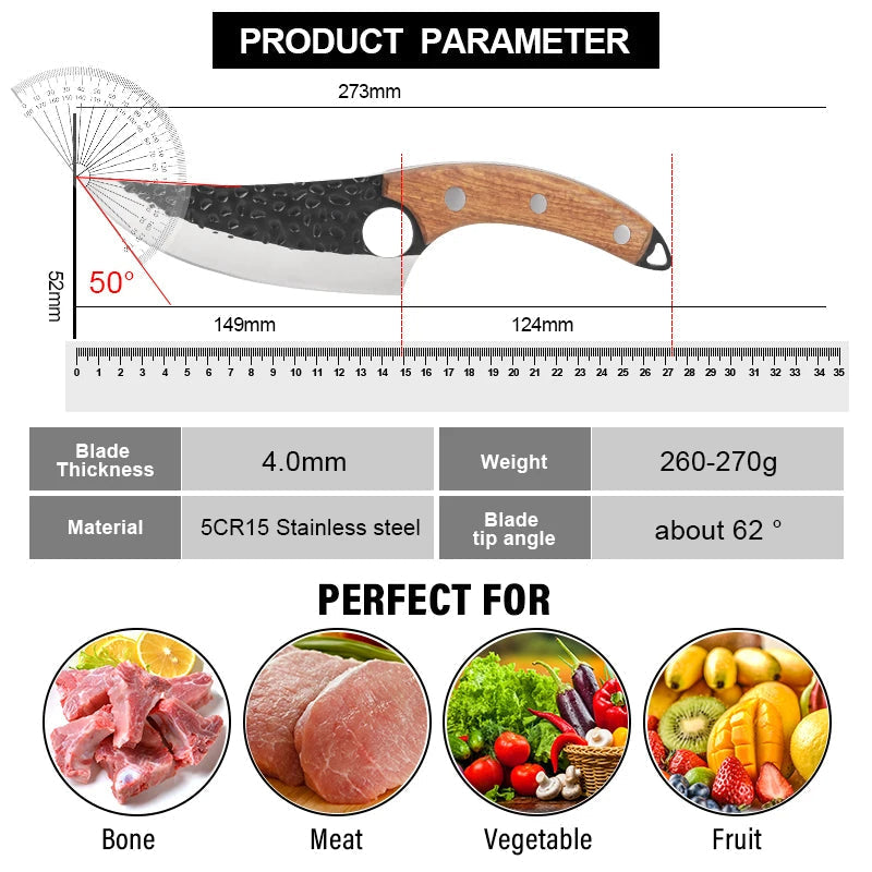 Huusk Premium Japanese Handmade Kitchen Knife - Precision Control Chef's Knife for Culinary Excellence