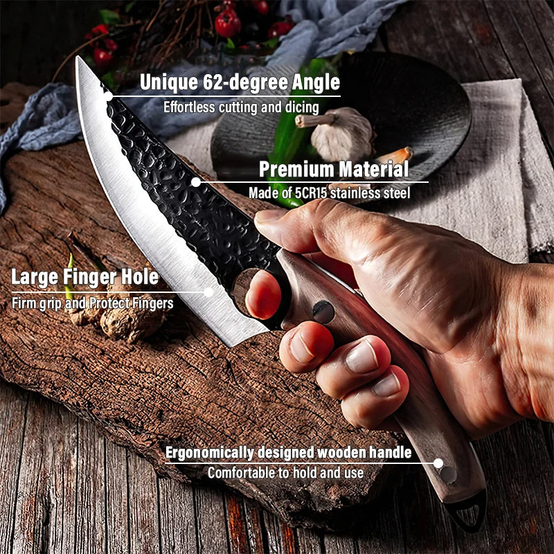 Huusk Premium Japanese Handmade Kitchen Knife - Precision Control Chef's Knife for Culinary Excellence
