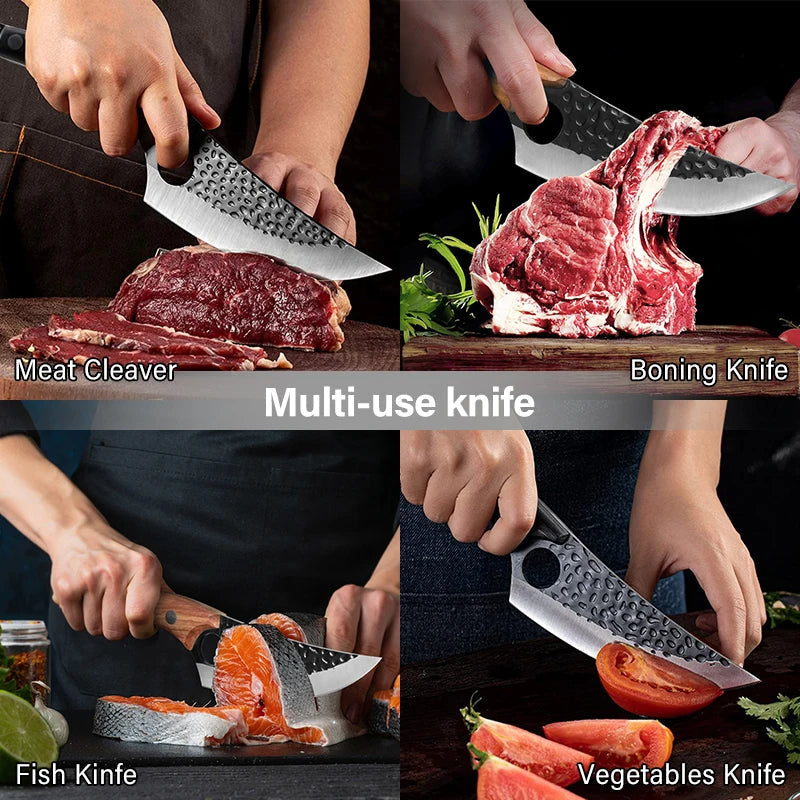 Huusk Premium Japanese Handmade Kitchen Knife - Precision Control Chef's Knife for Culinary Excellence