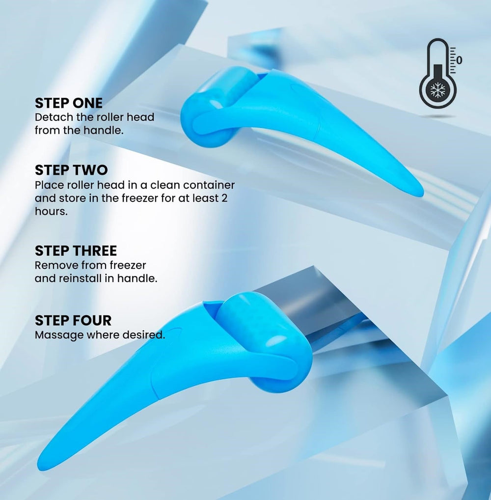 Cooling Ice Roller for Face - Reduces Wrinkles & Puffiness, Enhances Skin Tone