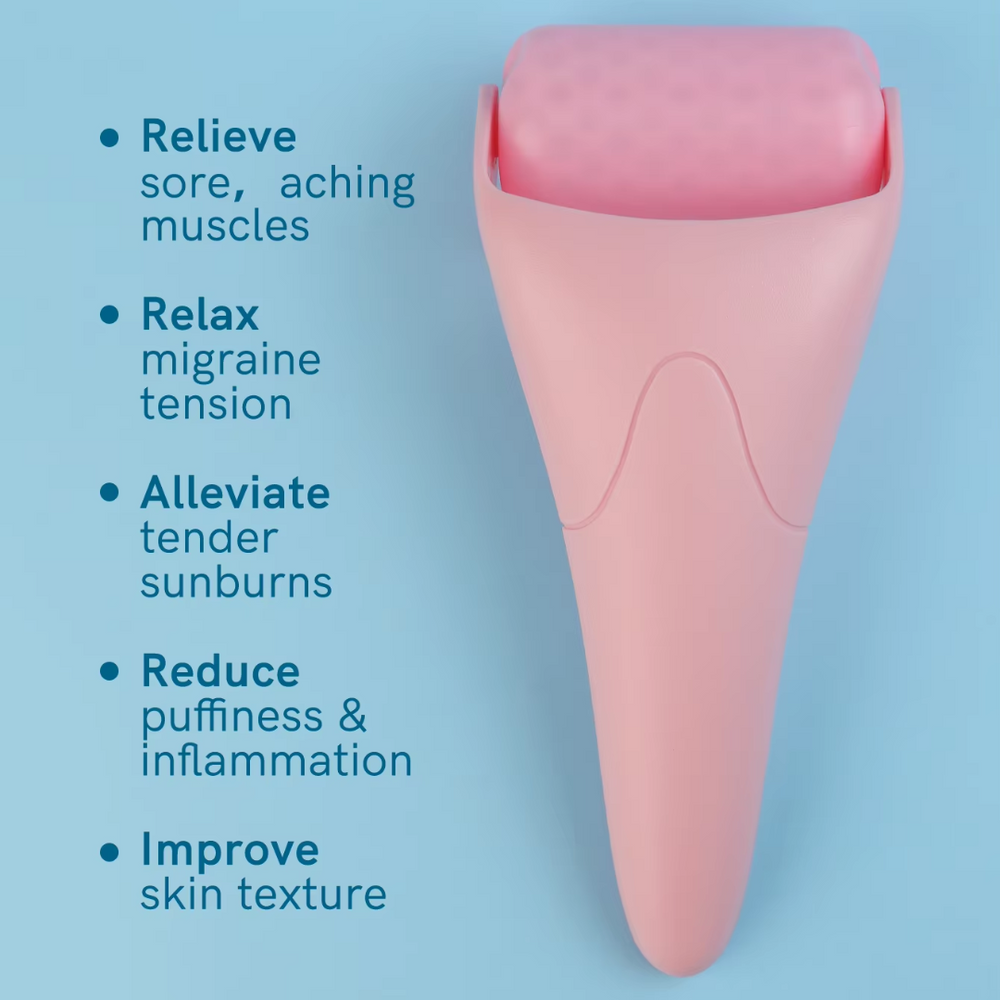 Cooling Ice Roller for Face - Reduces Wrinkles & Puffiness, Enhances Skin Tone