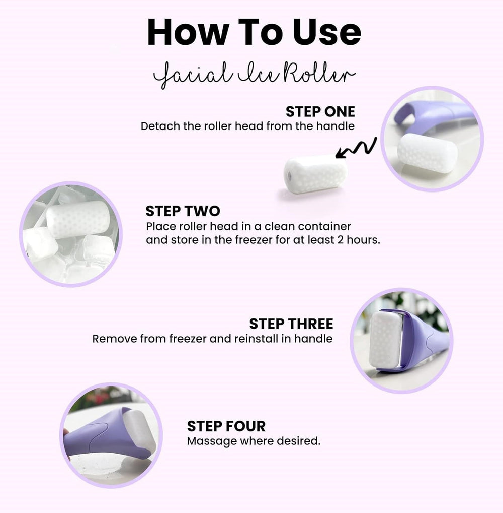 Cooling Ice Roller for Face - Reduces Wrinkles & Puffiness, Enhances Skin Tone
