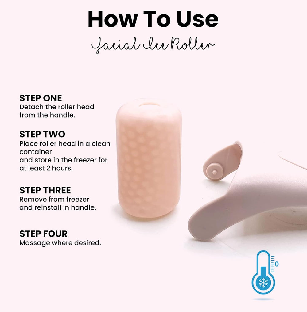 Cooling Ice Roller for Face - Reduces Wrinkles & Puffiness, Enhances Skin Tone
