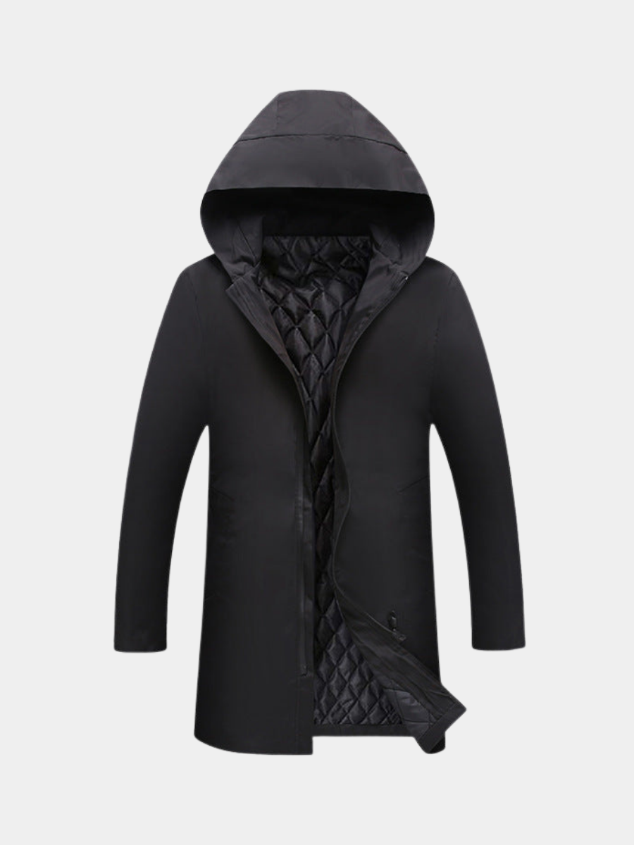 Men's hooded coat, view 1