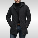Men's hooded coat, view 2