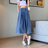 Plus-Size Fall Magic Denim Skirt-Pants - Stylish & Comfortable Women's Fashion