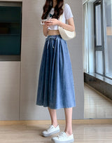 Plus-Size Fall Magic Denim Skirt-Pants - Stylish & Comfortable Women's Fashion