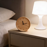 Silent Beech Wood Alarm Clock – Snooze Function, Minimalist Design, Perfect for Home & Office Decor