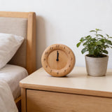 Silent Beech Wood Alarm Clock – Snooze Function, Minimalist Design, Perfect for Home & Office Decor