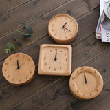 Silent Beech Wood Alarm Clock – Snooze Function, Minimalist Design, Perfect for Home & Office Decor