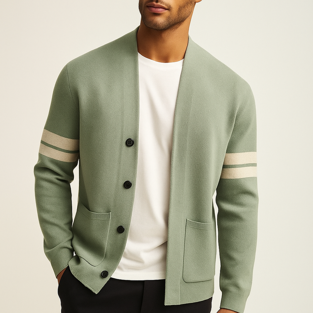 Men's longline cardigan, view 1