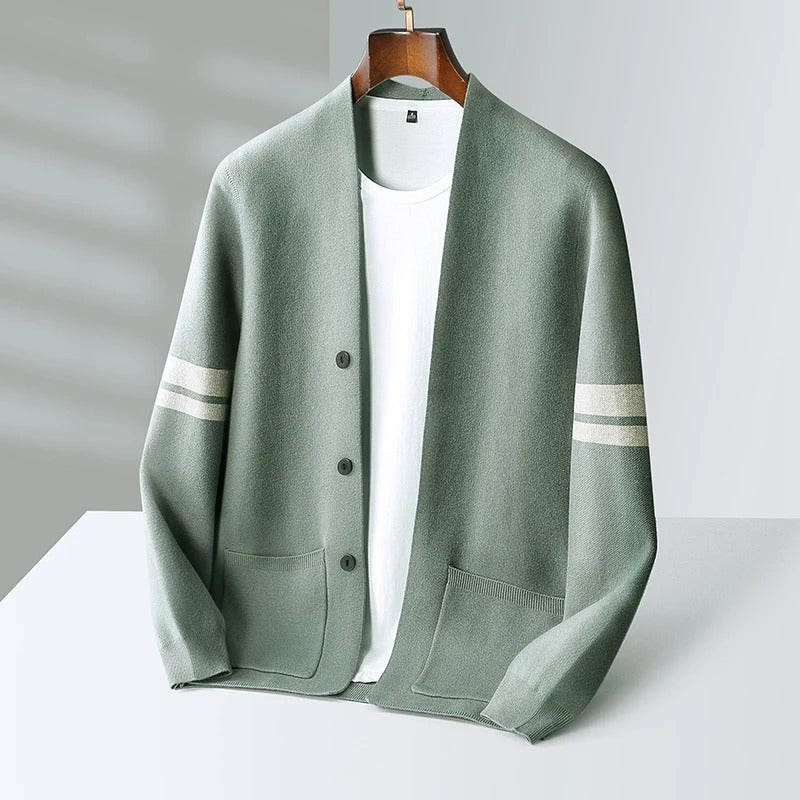Men's longline cardigan, view 3