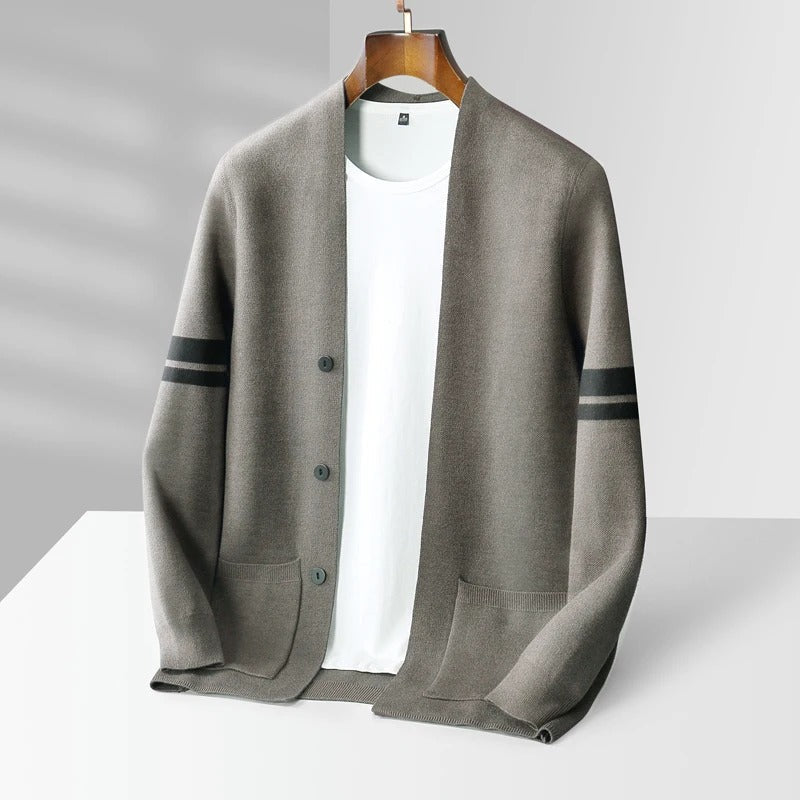 Men's longline cardigan, view 5