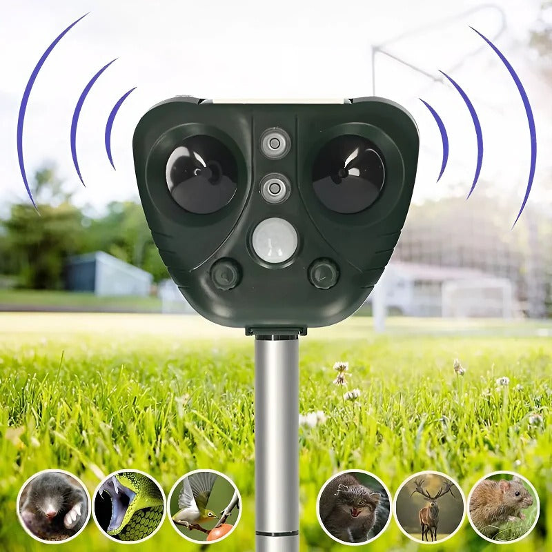 Ultrasonic Bird Repeller – Solar Powered & Outdoor Use