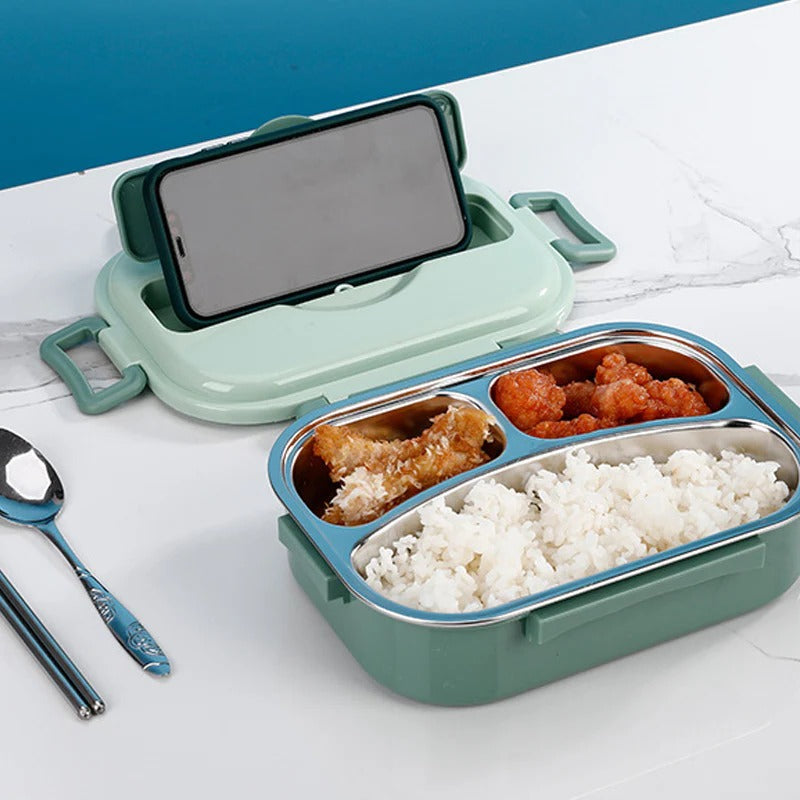 Thermal Lunch Box – Stainless Steel & 4 Compartments