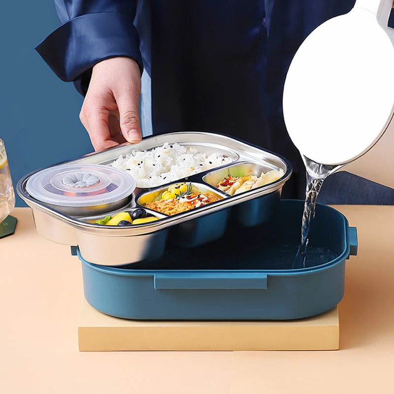 Thermal Lunch Box – Stainless Steel & 4 Compartments