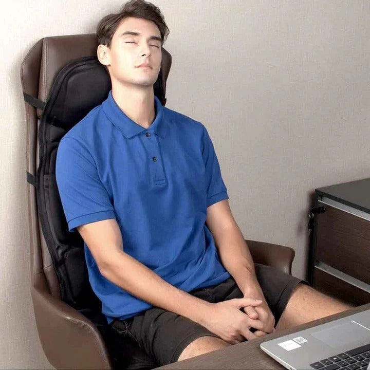 Massage Chair Pad – 8 Vibration Modes, Heated & Back Neck Cushion