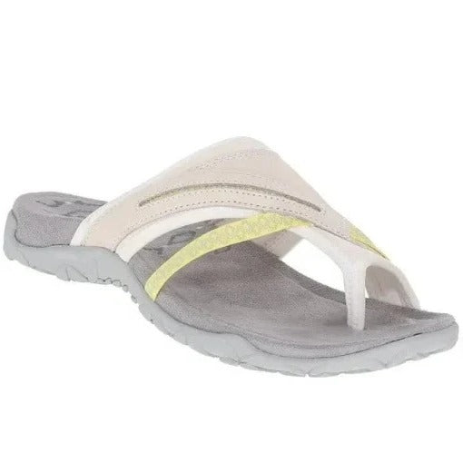 Women's Slide Sandals – Adjustable Cross Strap, Flat Open Toe & Slip-On Design