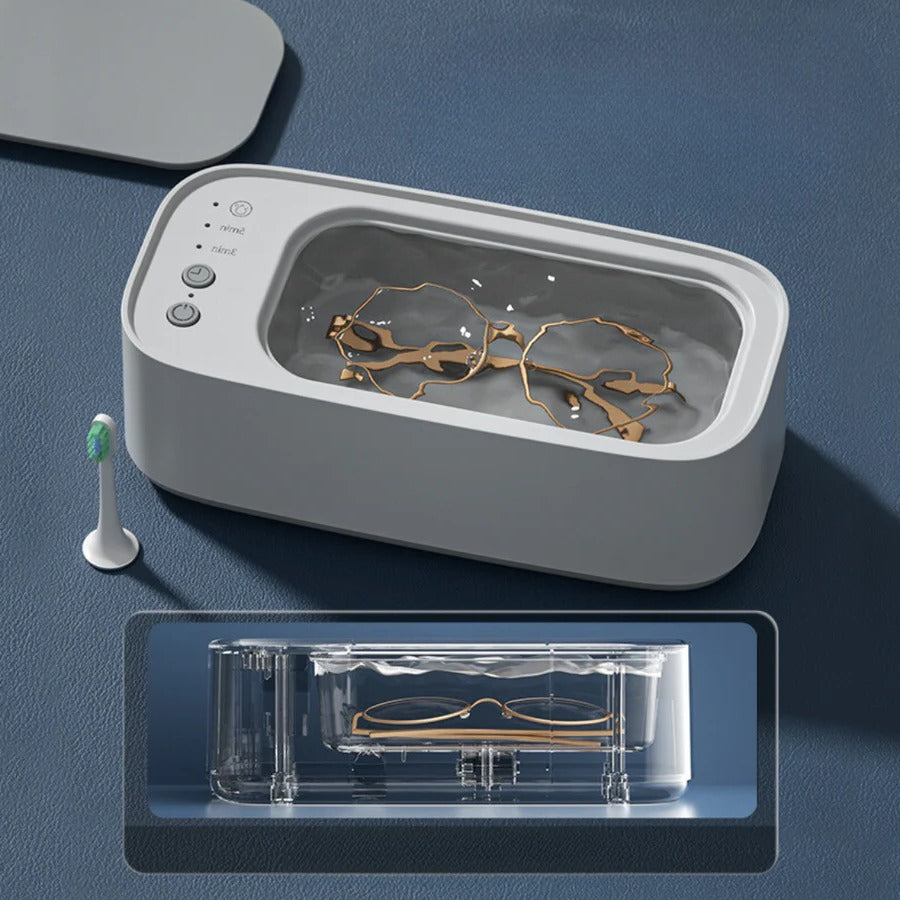 Ultrasonic Cleaner – 590ml, Stainless Steel Tank for Jewelry, Watches & Glasses