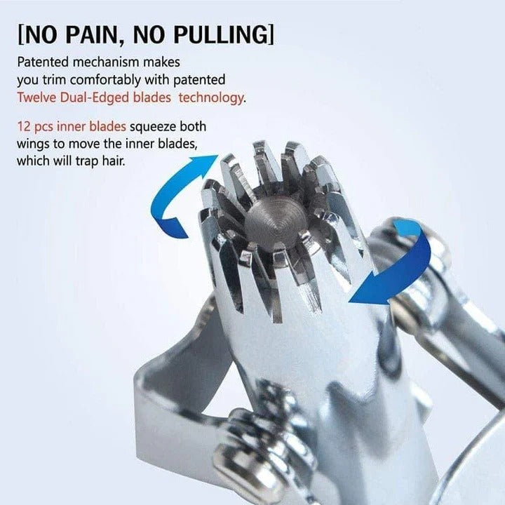 Men's Nose Hair Trimmer – Stainless Steel, Manual Design & Precision Grooming