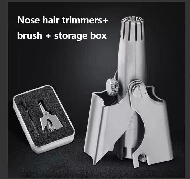 Men's Nose Hair Trimmer – Stainless Steel, Manual Design & Precision Grooming