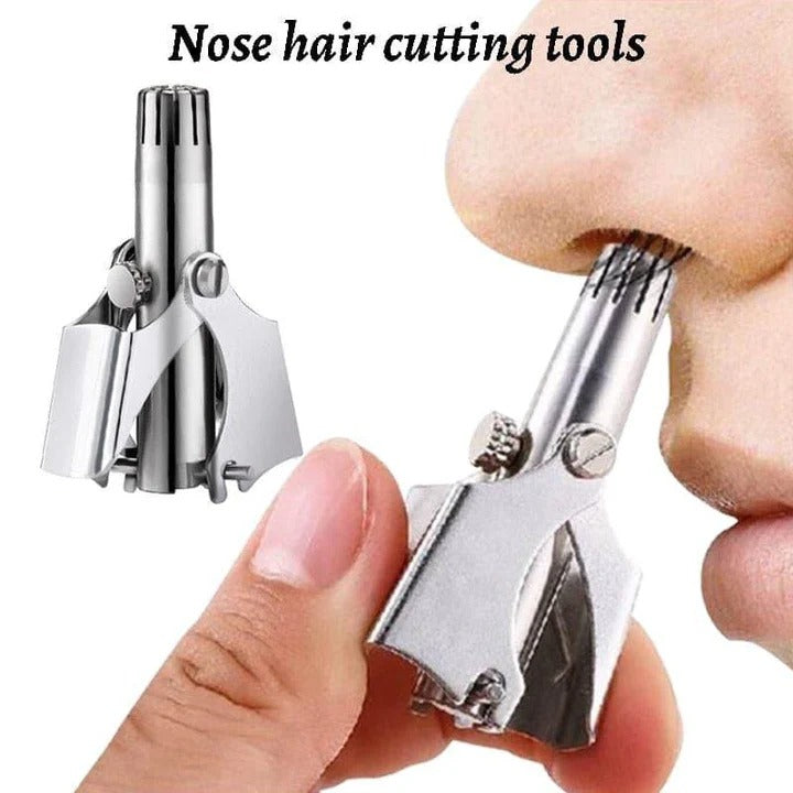 Men's Nose Hair Trimmer – Stainless Steel, Manual Design & Precision Grooming