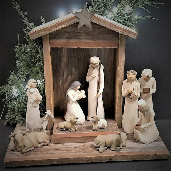 20-Piece Classic Nativity Figurine Set – Elegant Christmas Home Decor for Holiday Celebrations