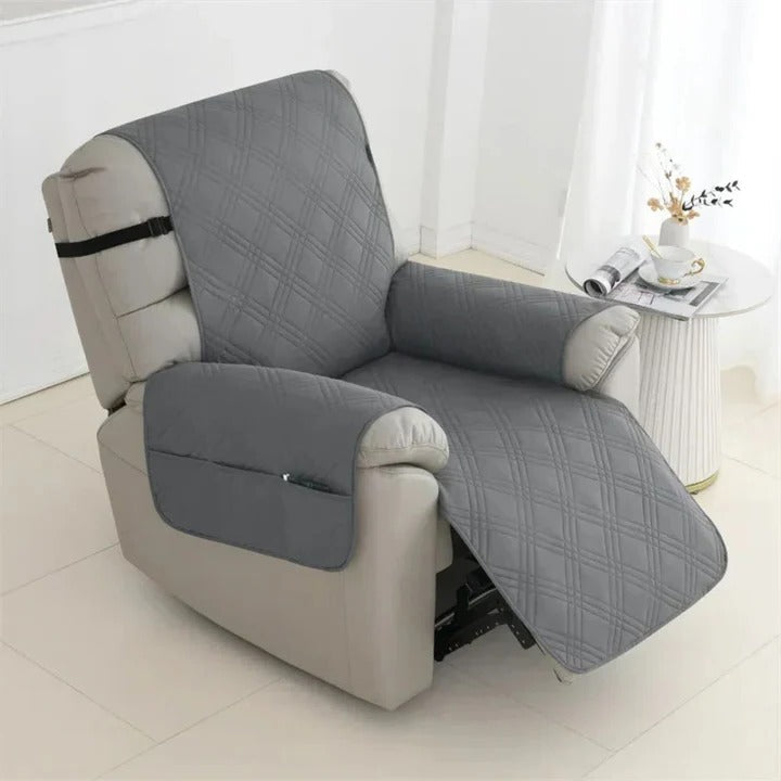 Recliner Cover – Non-Slip, Waterproof Quilted & Elastic Straps