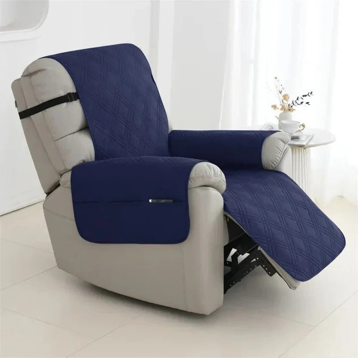 Recliner Cover – Non-Slip, Waterproof Quilted & Elastic Straps