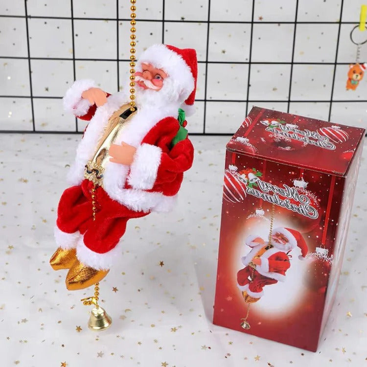 Climbing Santa Holiday Display Toy - Animated Christmas Decoration for Festive Cheer