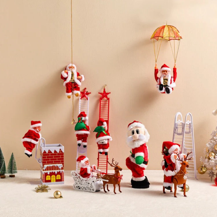 Climbing Santa Holiday Display Toy - Animated Christmas Decoration for Festive Cheer