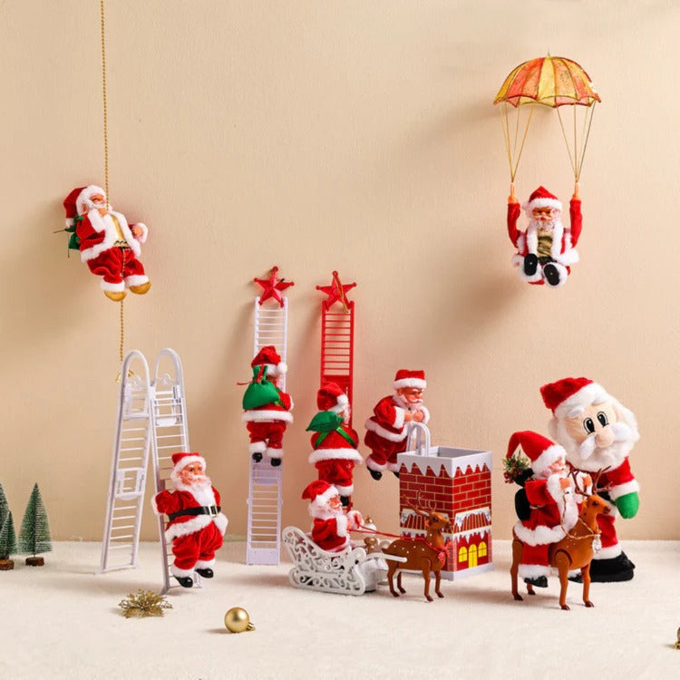 Climbing Santa Holiday Display Toy - Animated Christmas Decoration for Festive Cheer