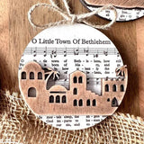 Nativity-Themed Music Sheet Ornament Collection - Elegant Holiday Decor for Christmas Tree & Home