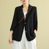 Aria | Women's Linen Blazer Lightweight Tailored Pockets