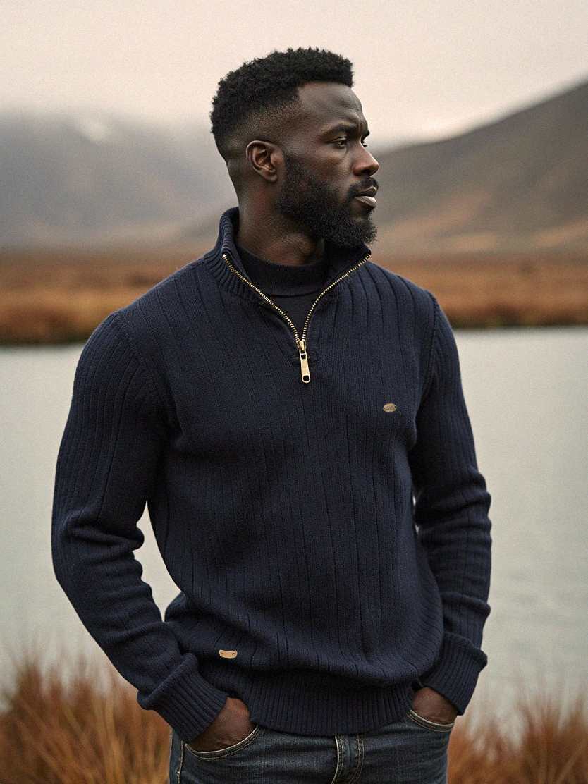 Enhanced Product Title: "Jonas Men's Knit Sweater - Cozy Strickpullover for Stylish Comfort" 

This title includes relevant keywords while providing more detail about the product, which can help improve visibility in Google Shopping searches.