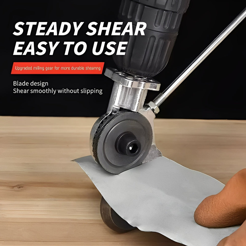 Metal Shear Cutter Attachment – Drill-Powered, Alloy Steel Construction & Sheet Material Cutting